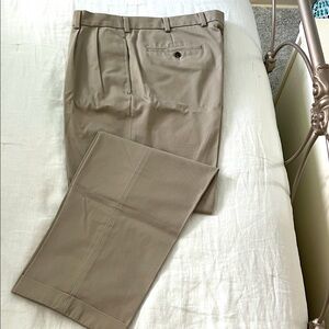 Brooks Bros pleated and cuffed chinos